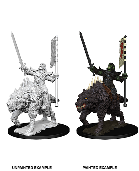 Pathfinder Battles Deep Cuts - Orc on Dire Wolf