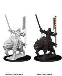 Pathfinder Battles Deep Cuts - Orc on Dire Wolf