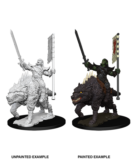 Pathfinder Battles Deep Cuts - Orc on Dire Wolf - 1