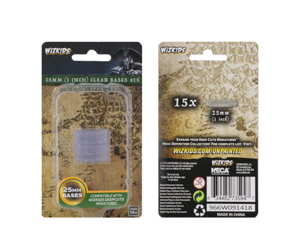 WizKids Deep Cuts - Clear 25mm Round Base - 15 ct. - 1