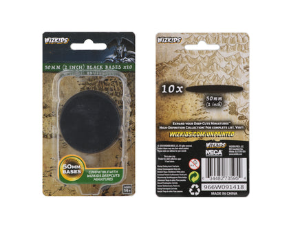 WizKids Deep Cuts - Black 50mm Round Base - 10 ct. - 1