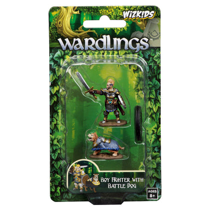 WizKids Wardlings RPG Figures: Boy Fighter & Battle Dog - 1