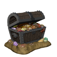 D&D Nolzur's Marvelous Miniatures: Bronze Dragon Wyrmling & Pile of Sea found Treasure
