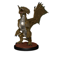 D&D Nolzur's Marvelous Miniatures: Bronze Dragon Wyrmling & Pile of Sea found Treasure