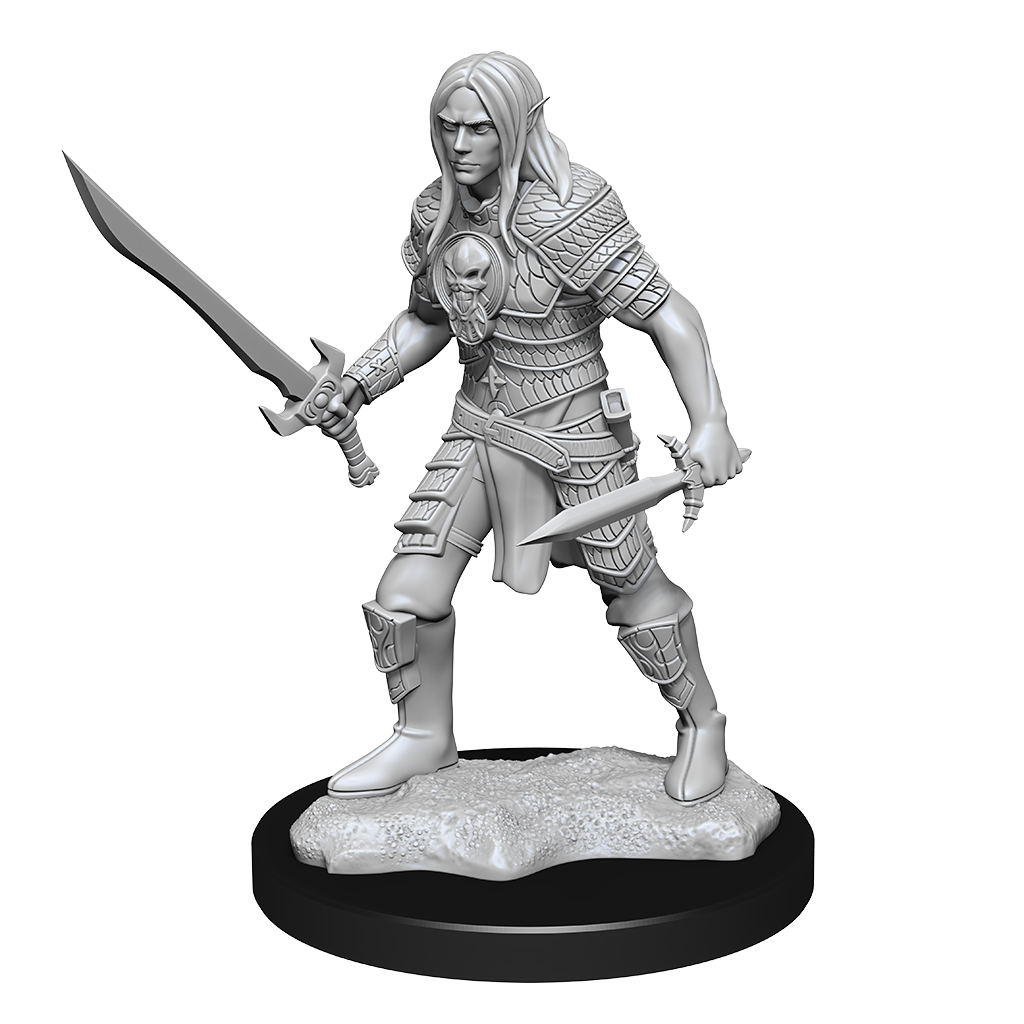 Pathfinder Deep Cuts Unpainted Miniatures: Elf Fighter Male