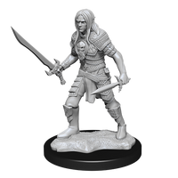 Pathfinder Deep Cuts Unpainted Miniatures: Elf Fighter Male