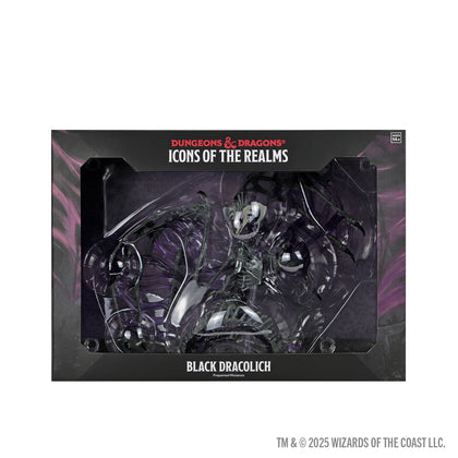 D&D Icons of the Realms: Black Dracolich Boxed Miniature (Gargantuan) - 1