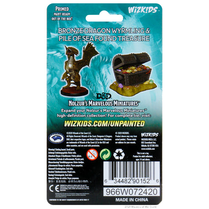 D&D Nolzur's Marvelous Miniatures: Bronze Dragon Wyrmling & Pile of Sea found Treasure - 2