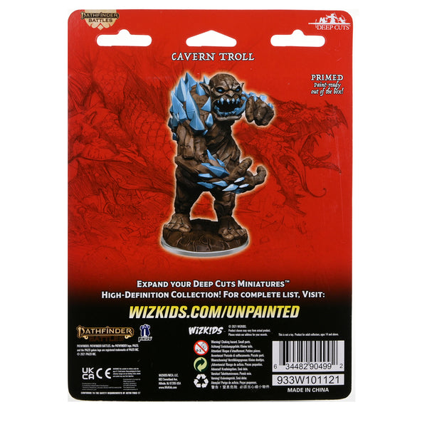 Pathfinder Battles Deep Cuts Unpainted Miniatures - Cavern Troll, 16,16
