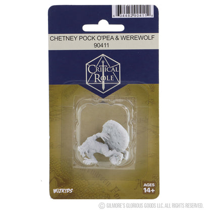 Critical Role Unpainted Miniatures: Chetney Pock O'Pea & Werewolf - 1
