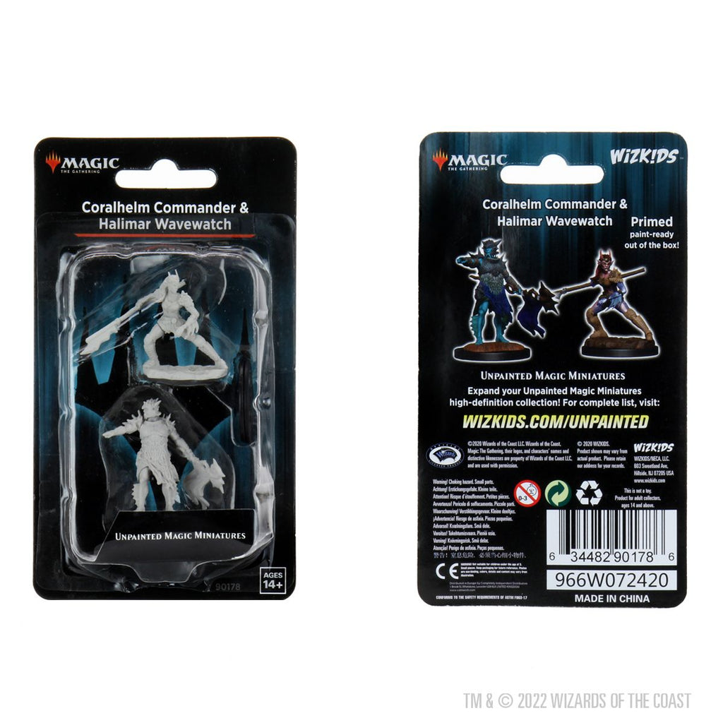 Magic: the Gathering Unpainted Miniatures - Coralhelm Commander & Halimar Wavewatch