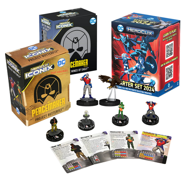 DC HeroClix - Peacemaker Iconix & 2024 Starter Set Bundle – WizKids