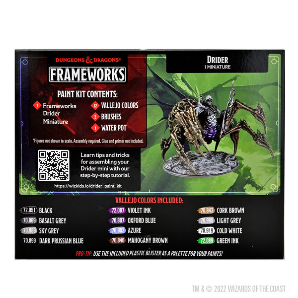 D&D Frameworks: Paint Kit - Drider – WizKids