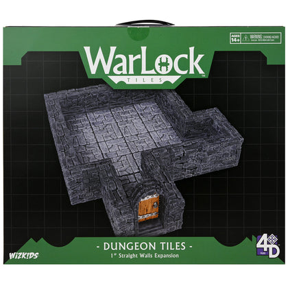 WarLock Tiles: Expansion Pack - 1 in. Dungeon Straight Walls - 1