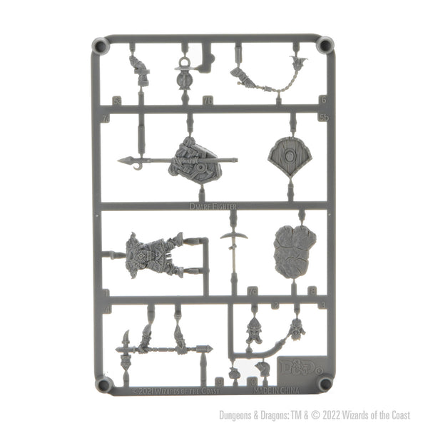 D&D Frameworks: Dwarf Fighter Male - Unpainted and Unassembled – WizKids