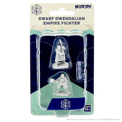 Critical Role Unpainted Miniatures: Dwarf Dwendalian Empire Fighter Female - 1