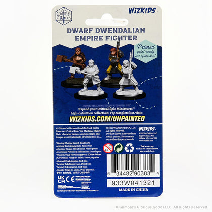 Critical Role Unpainted Miniatures: Dwarf Dwendalian Empire Fighter Female - 2