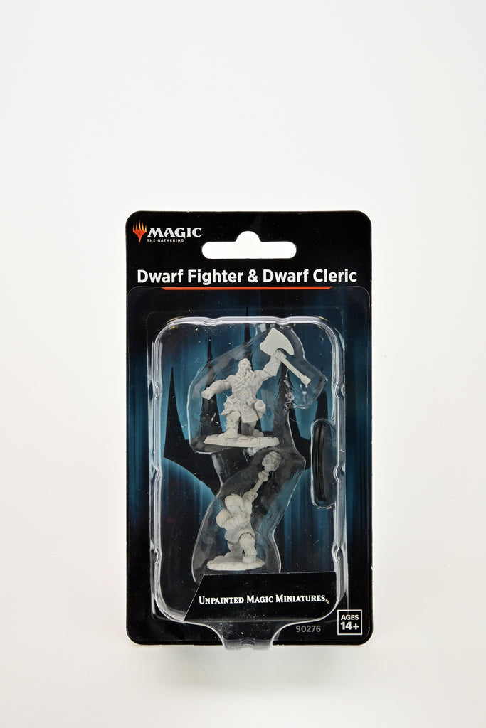 Magic: the Gathering Unpainted Miniatures: Dwarf Fighter & Dwarf Cleric