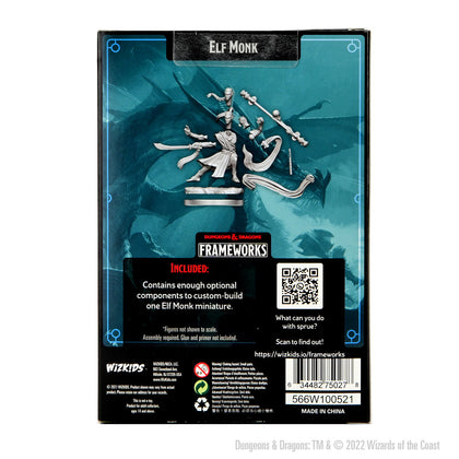 D&D Frameworks: Elf Monk Male - Unpainted and Unassembled - 2