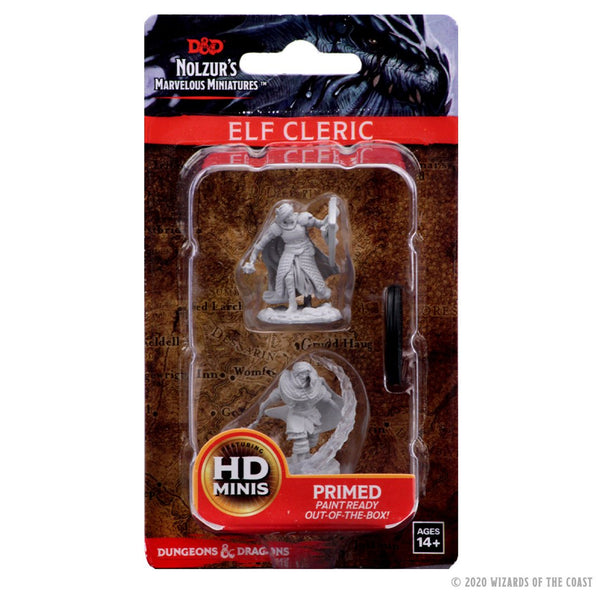 WizKids D&D Nolzur's Miniature: Changeling Cleric Male - Unpainted, Primed Figure For Dungeons & Dragons (Small Size)