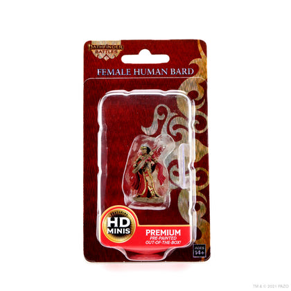 Pathfinder Battles: Premium Painted Figure - Female Human Bard - 1