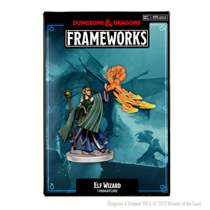 D&D Frameworks: Elf Wizard Female - Unpainted and Unassembled - 1