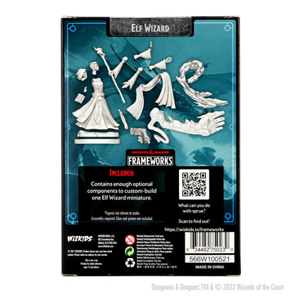 D&D Frameworks: Elf Wizard Female - Unpainted and Unassembled - 2