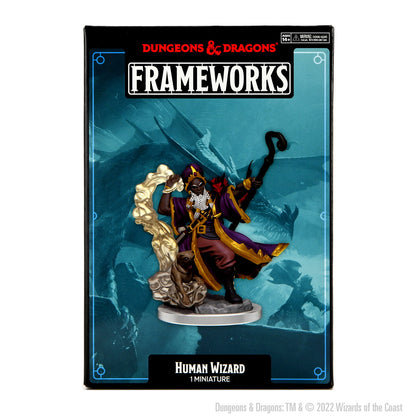 D&D Frameworks: Human Wizard Male - Unpainted and Unassembled - 1