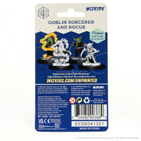Critical Role Unpainted Miniatures: Goblin Sorceror and Rogue Female