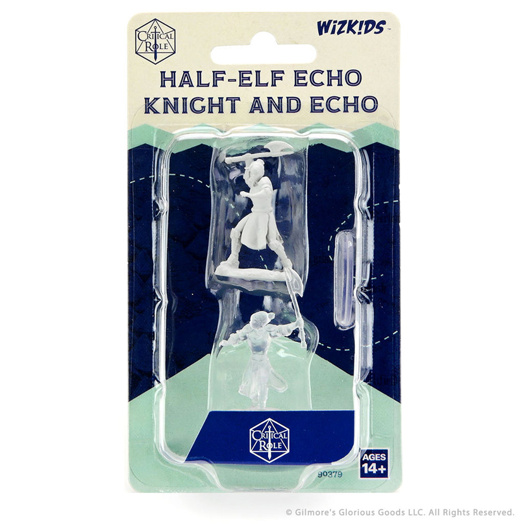 Critical Role Unpainted Miniatures: Half-Elf Echo Knight and Echo Female