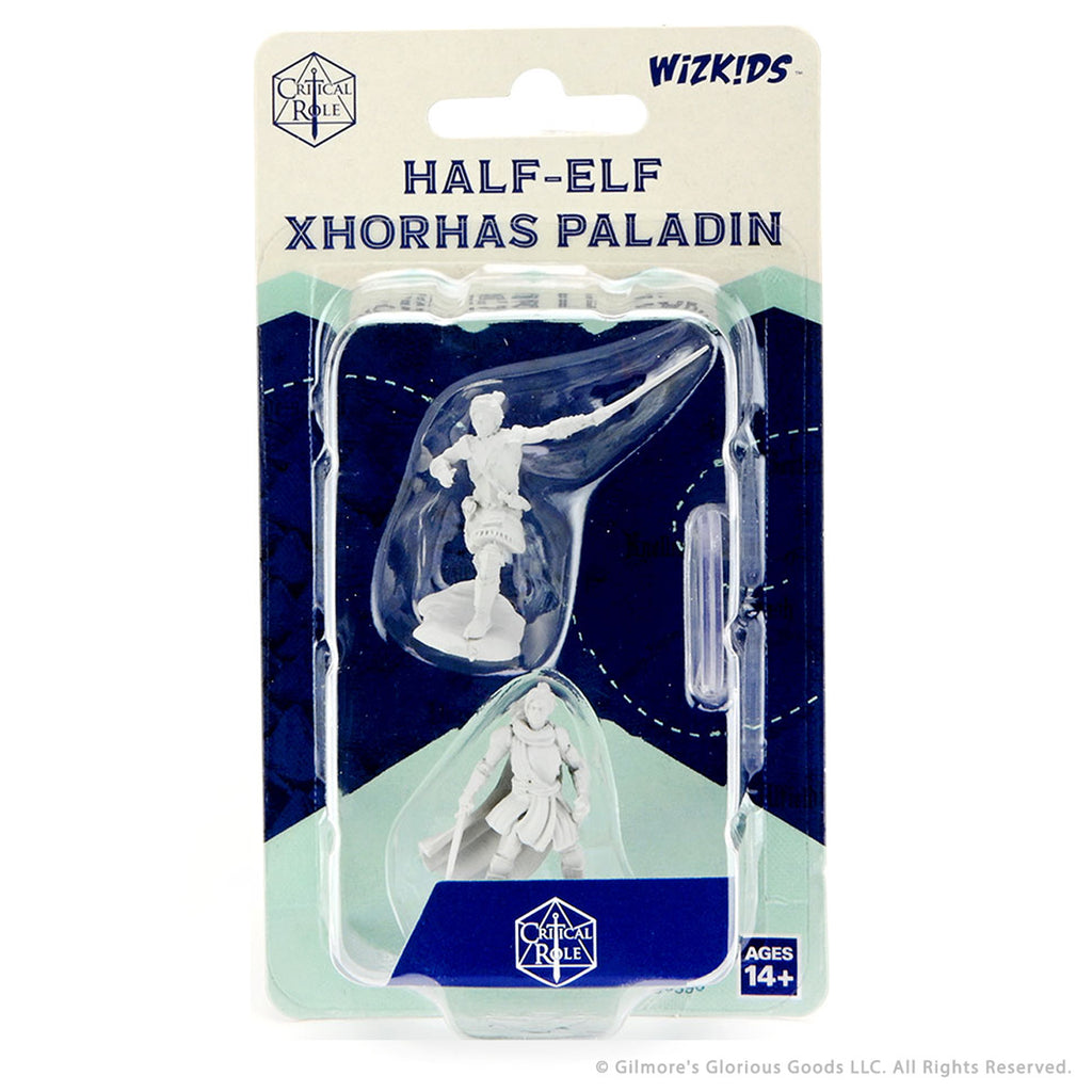 Critical Role Unpainted Miniatures: Half-Elf Paladin Xhorhas Female