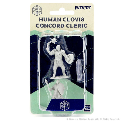 Critical Role Unpainted Miniatures: Human Clovis Concord Cleric Male - 1