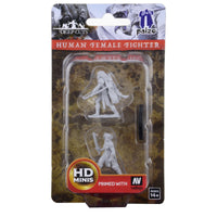 Pathfinder Battles Deep Cuts Unpainted Miniatures: Human Female Fighter