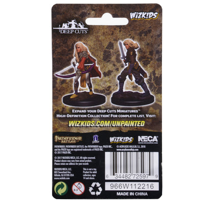 Pathfinder Battles Deep Cuts Unpainted Miniatures: Human Female Fighter - 2