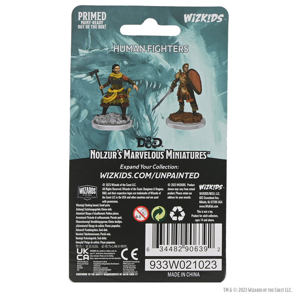 D&D Nolzur's Marvelous Miniatures: Human Fighter Male - Unpainted Primed D&D Mini For Tabletop RPG - View #7