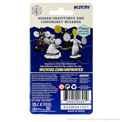 Critical Role Unpainted Miniatures: Human Graviturgy and Chronurgy Wizards Female - 2