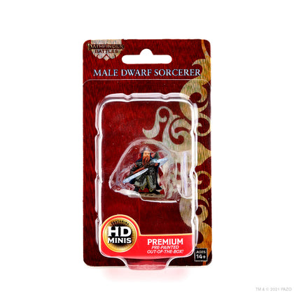 Pathfinder Battles: Premium Painted Figure - Male Dwarf Sorcerer - 1
