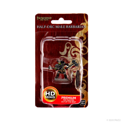 Pathfinder Battles: Premium Painted Figure - Half-Orc Barbarian Male - 1