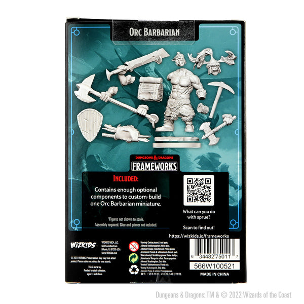 D&D Frameworks Orcs - 7 Unpainted Miniatures For Dungeons & Dragons