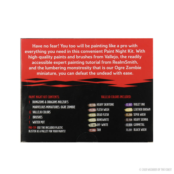 D&D Nolzur’s Marvelous Miniatures Ogre Zombie Paint Night Kit WizKids
