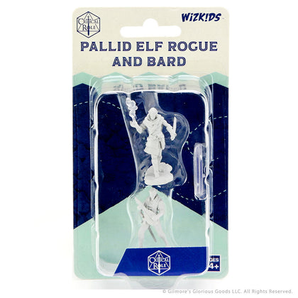 Critical Role Unpainted Miniatures: Pallid Elf Rogue and Bard Male - 1