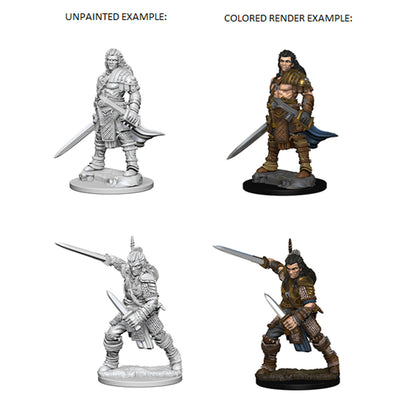 Pathfinder Battles Deep Cuts Unpainted Miniatures: Human Male Fighter - 2