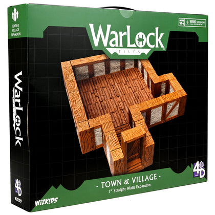WarLock Tiles: Expansion Pack - 1 in. Town & Village Straight Walls - 2