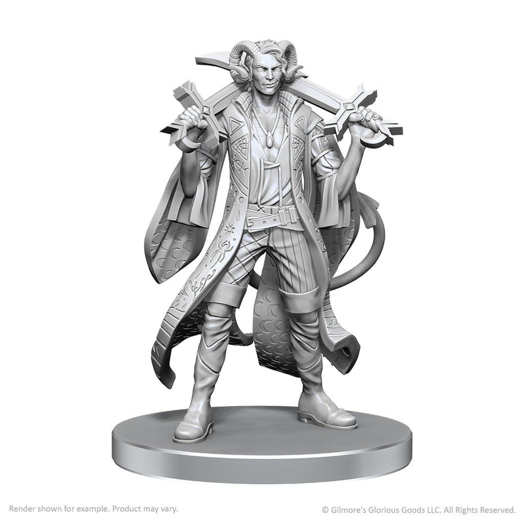 PRE-ORDER - Critical Role Unpainted Miniatures: Mollymauk Tealeaf & Caduceus Clay