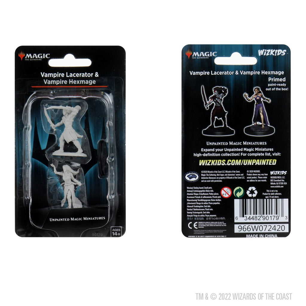 Magic: the Gathering Unpainted Miniatures - Vampire Lacerator & Vampire Hexmage