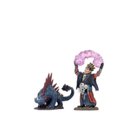 WizKids Wardlings Painted RPG Figures: Boy Warlock & Lizard