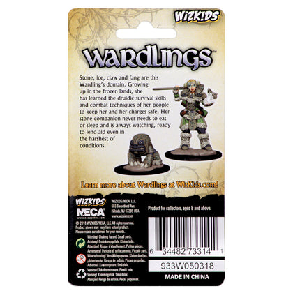 Wizkids Wardlings Painted Miniatures: Girl Druid & Stone Creature - 2