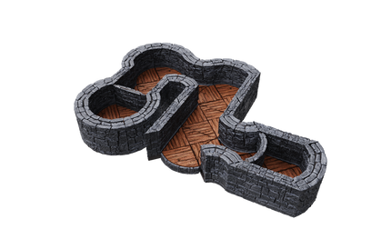WarLock Tiles: Expansion Pack - 1 in. Dungeon Angles & Curves - 5