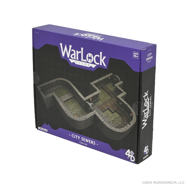 WarLock Tiles Core Set: City Sewers Di Wizkids | Set Di Tiles Per Giochi Di Ruolo | Ambientazione Fognature