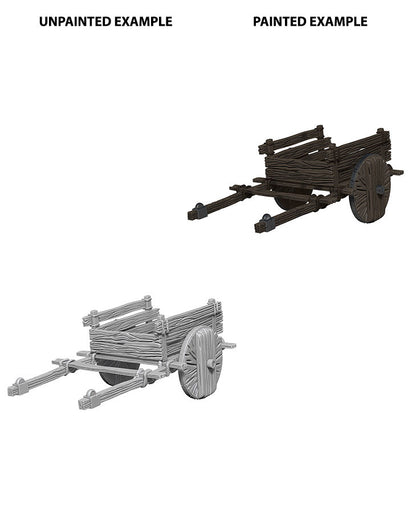 WizKids Deep Cuts Unpainted Miniatures: 2 Wheel Cart - 1